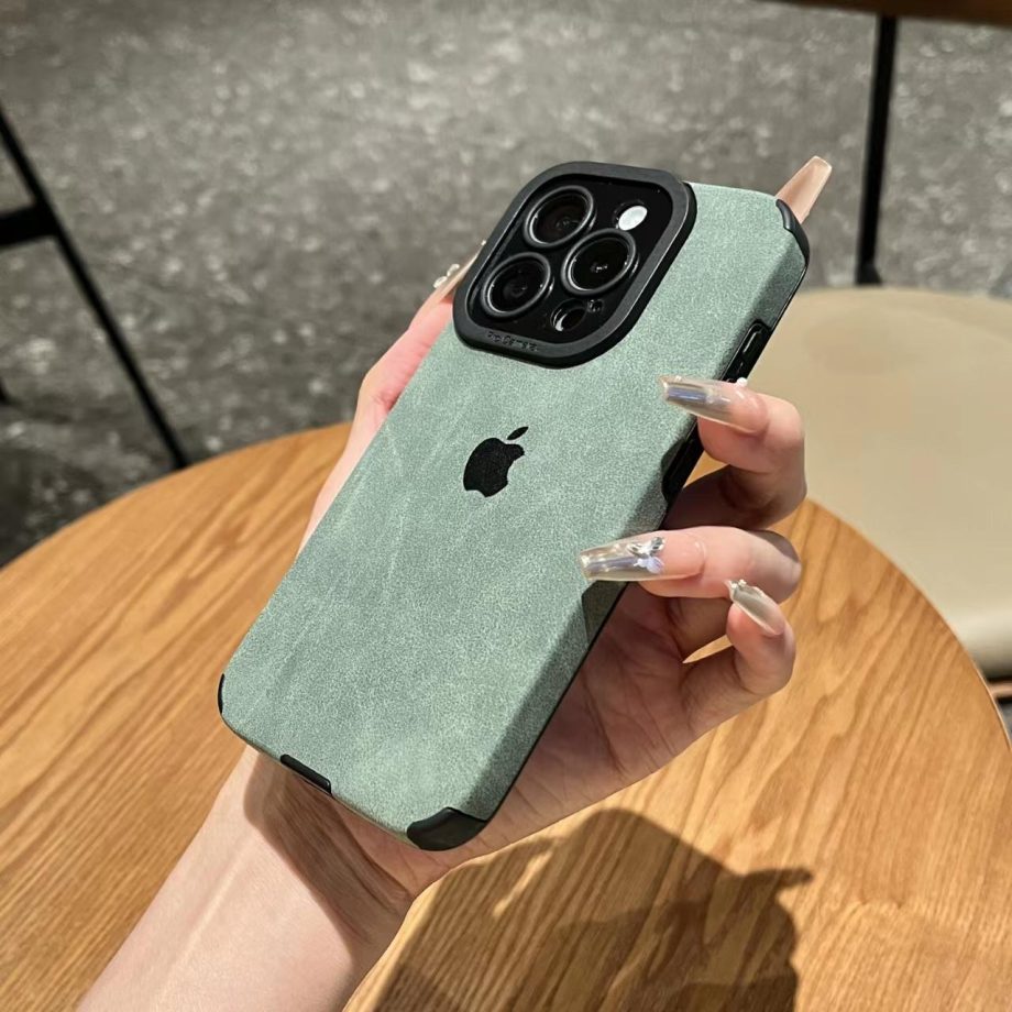 Dirt-resistant suede case for iPhone