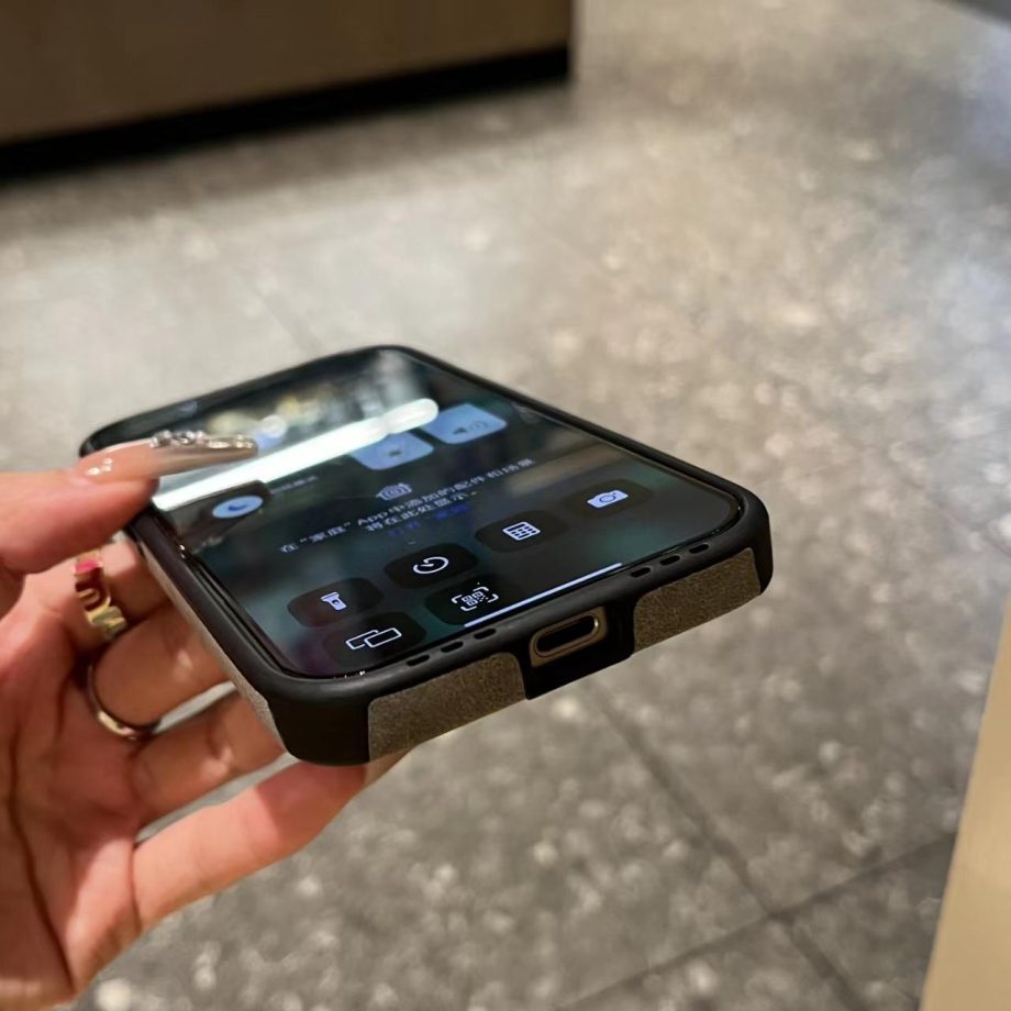 Dirt-resistant suede case for iPhone