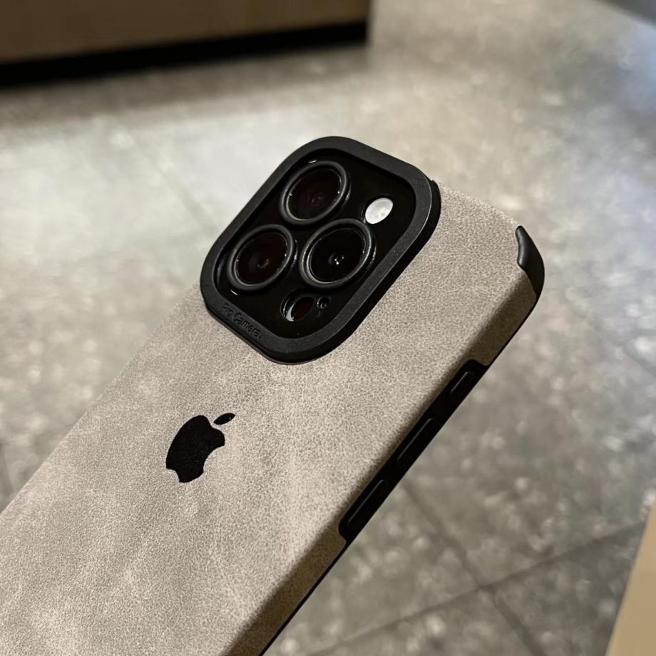 Dirt-resistant suede case for iPhone