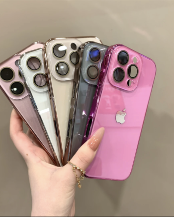 Advanced electroplated glass lens film case for iPhone