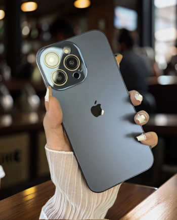 Electroplated frosted lens film case for iPhone