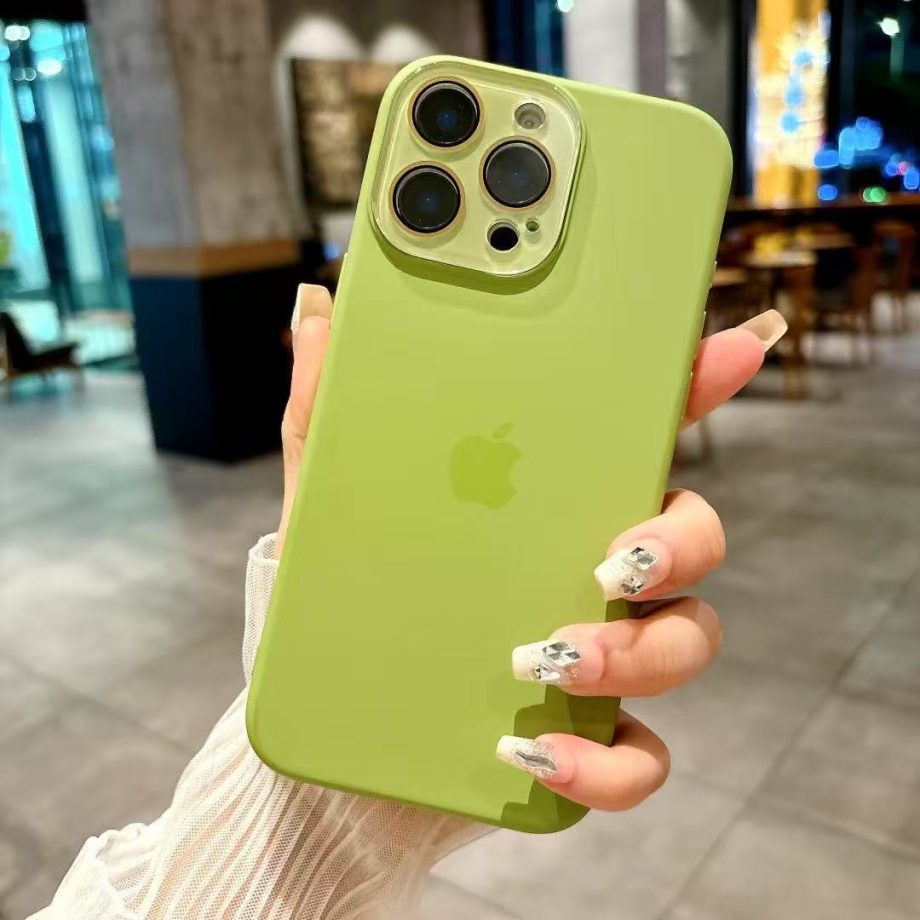 Liquid silicone lens film case for iPhone