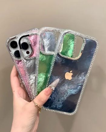 Fashionable tin foil patterned laser case for iPhone