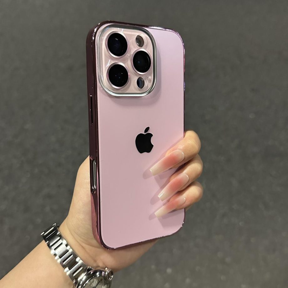 Original sensor electroplated lens protection case for iPhone