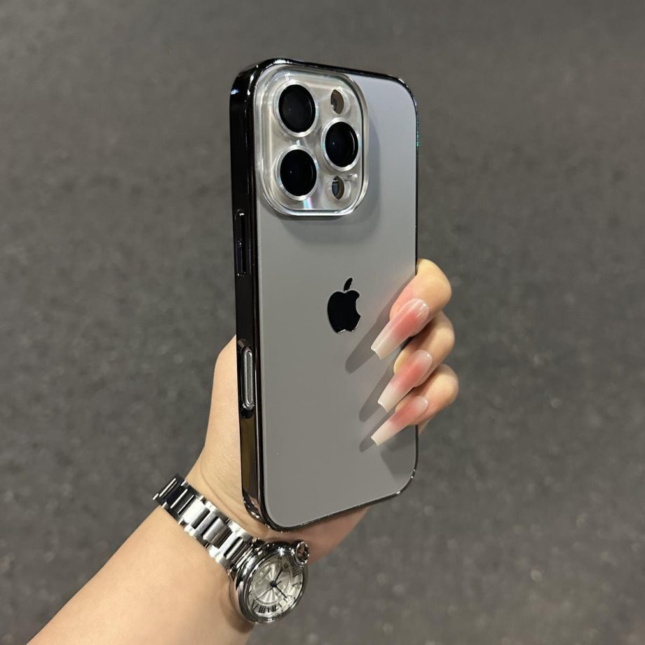 Original sensor electroplated lens protection case for iPhone
