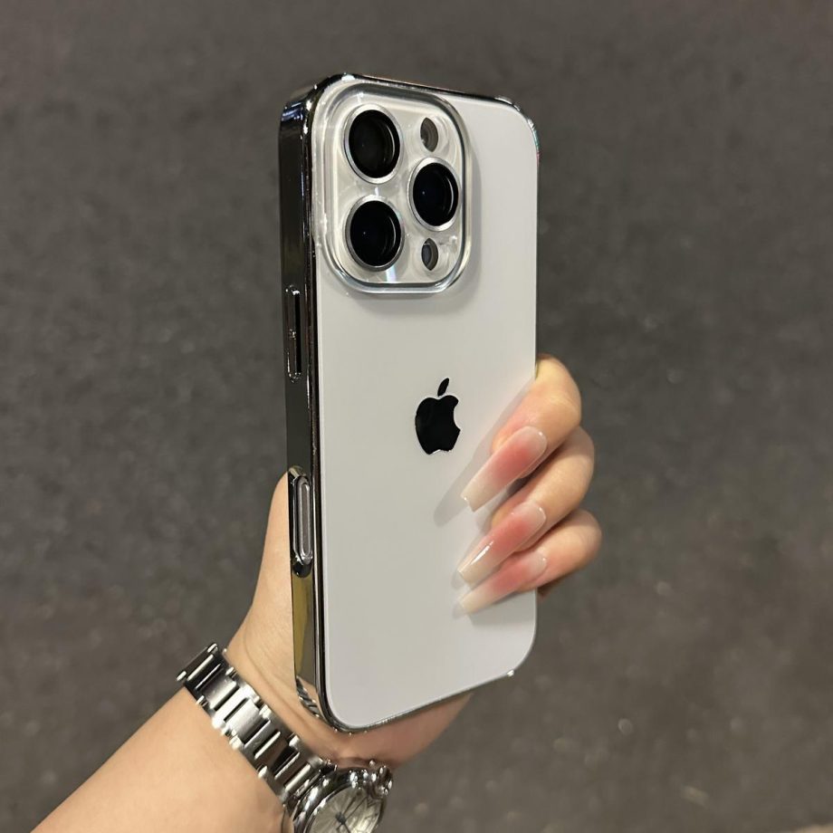 Original sensor electroplated lens protection case for iPhone
