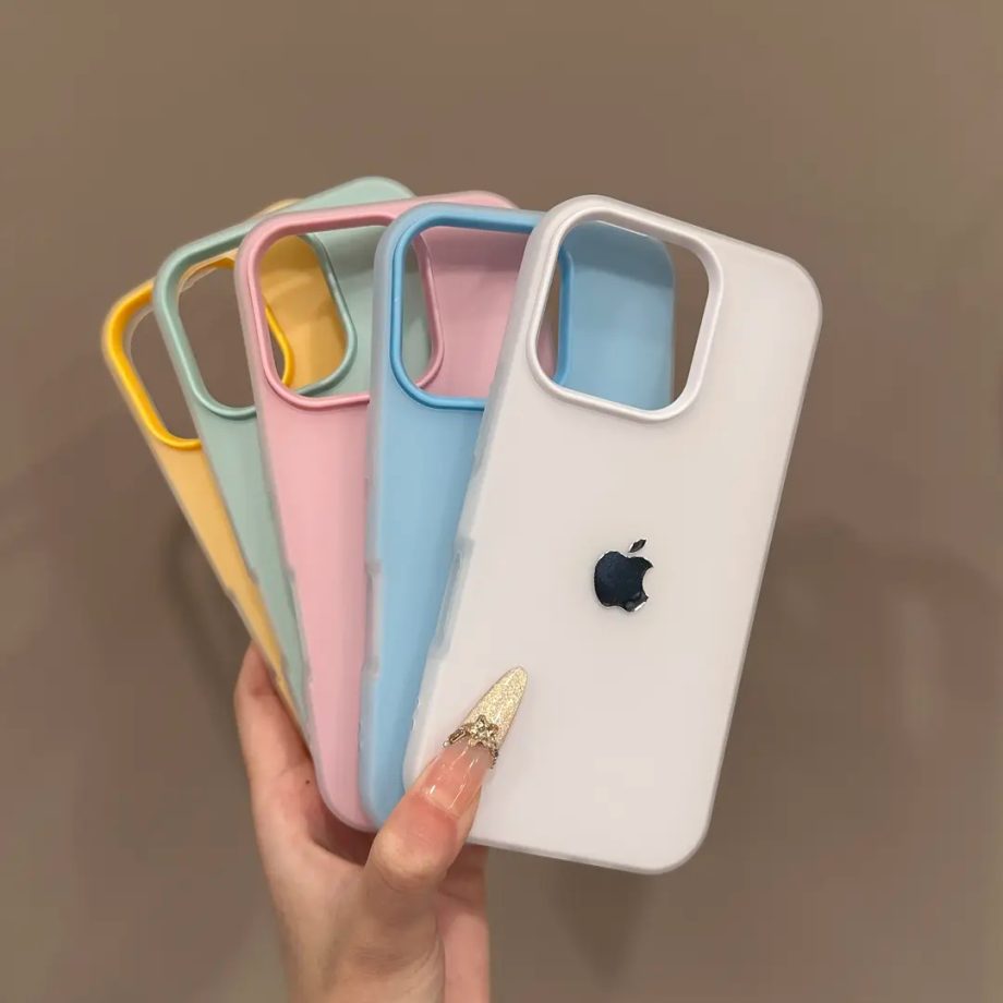 Frosted skin texture minimalist case for iPhone