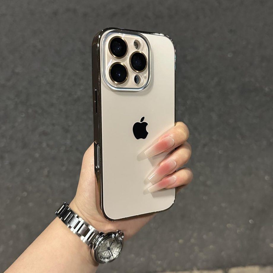 Original sensor electroplated lens protection case for iPhone