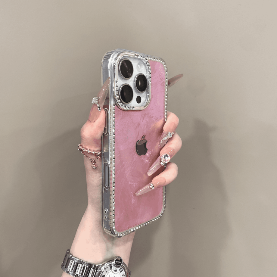 Fashionable tin foil patterned laser case for iPhone