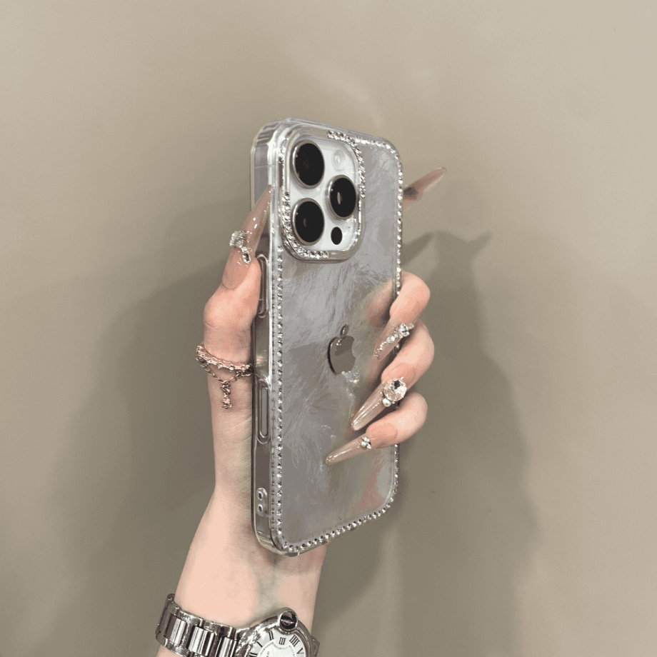 Fashionable tin foil patterned laser case for iPhone