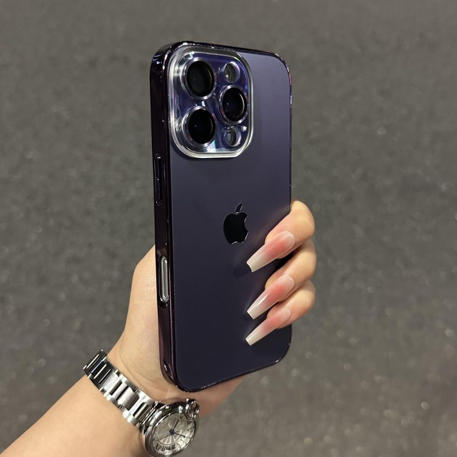 Original sensor electroplated lens protection case for iPhone