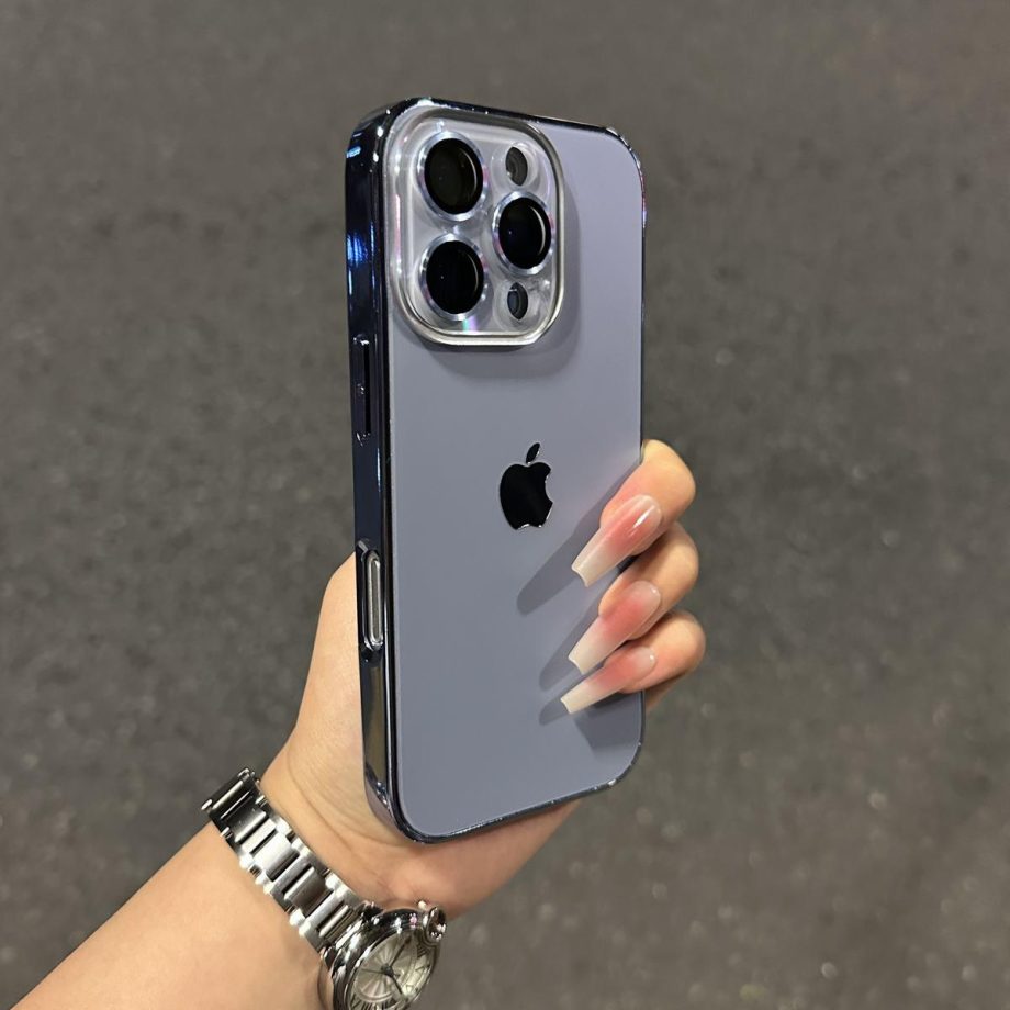 Original sensor electroplated lens protection case for iPhone