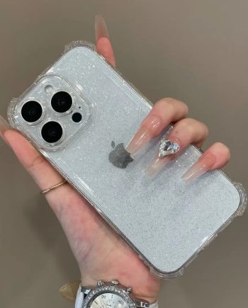 Four corner anti fall shiny case for iPhone