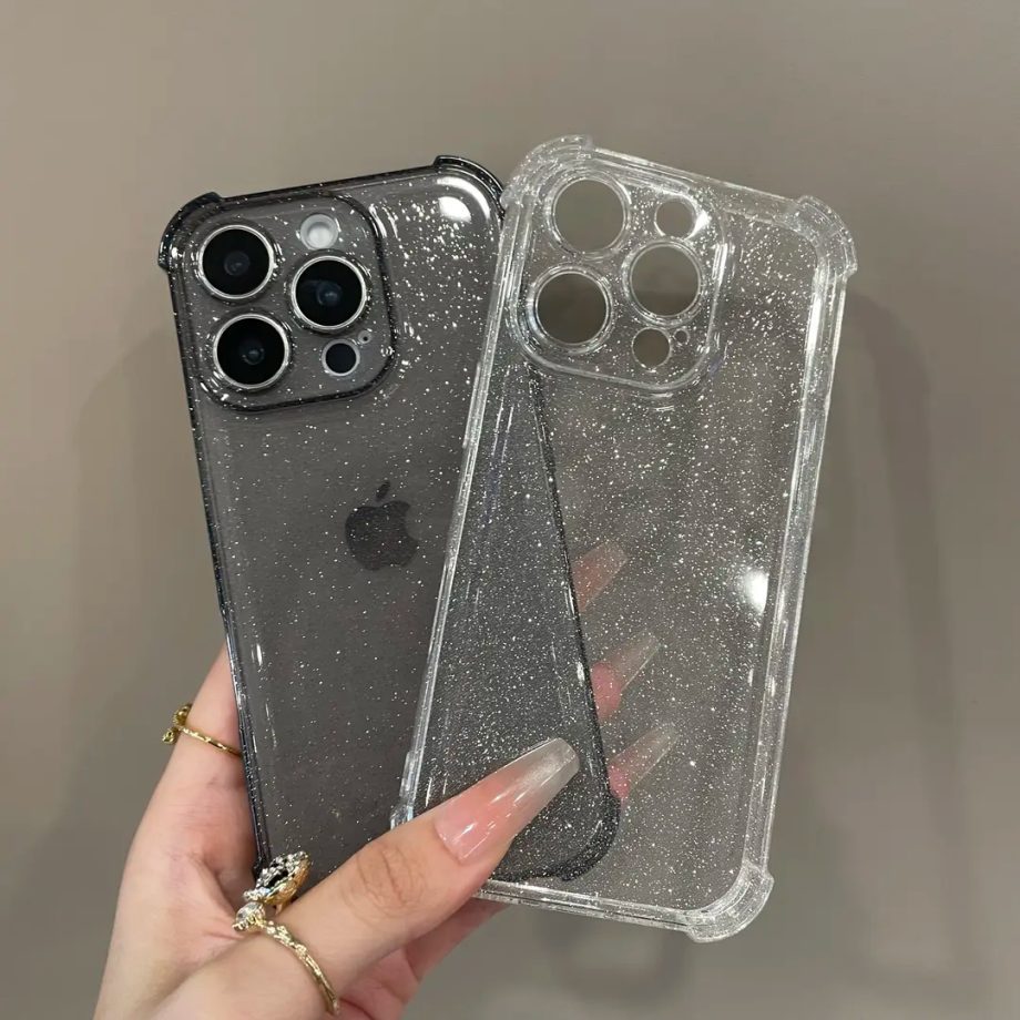 Four corner anti fall shiny case for iPhone