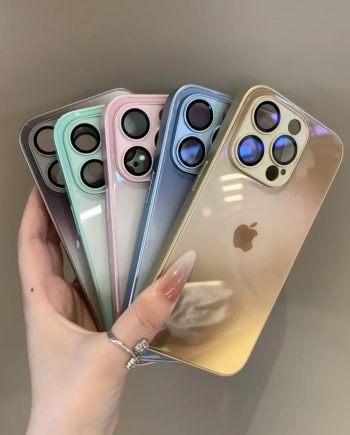 Gradient glass anti drop case for iPhone