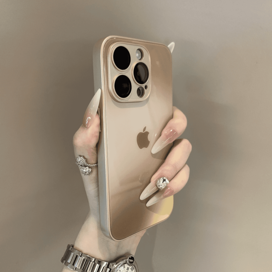 Gradient glass anti drop case for iPhone