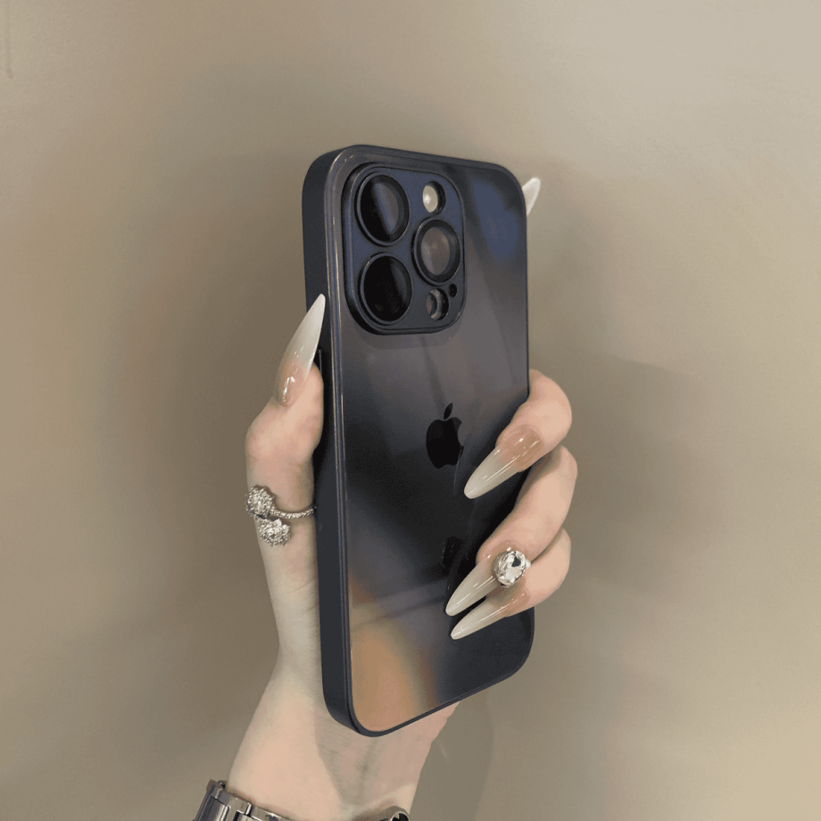 Gradient glass anti drop case for iPhone