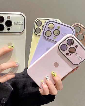 High end large window liquid silicone case for iPhone