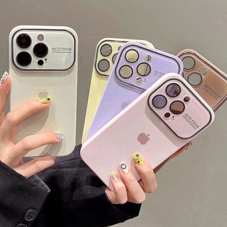 High end large window liquid silicone case for iPhone