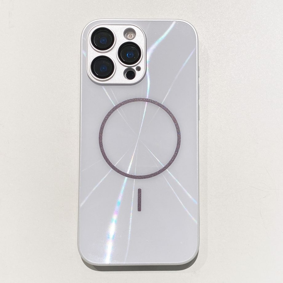 Pearl paint CD pattern aurora magnetic case for iPhone