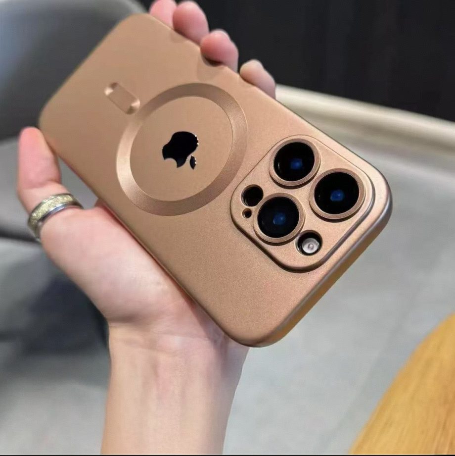 Lens protection frosted magnetic case for iPhone