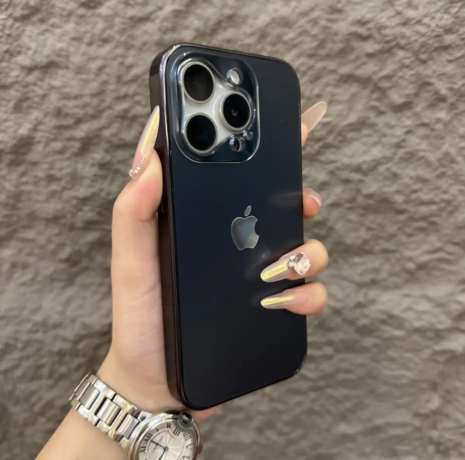 Space shell triangle lens case for iPhone