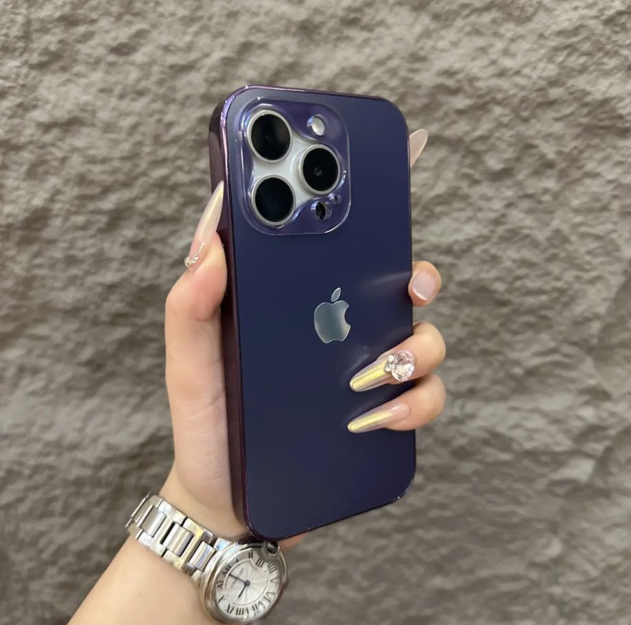 Space shell triangle lens case for iPhone