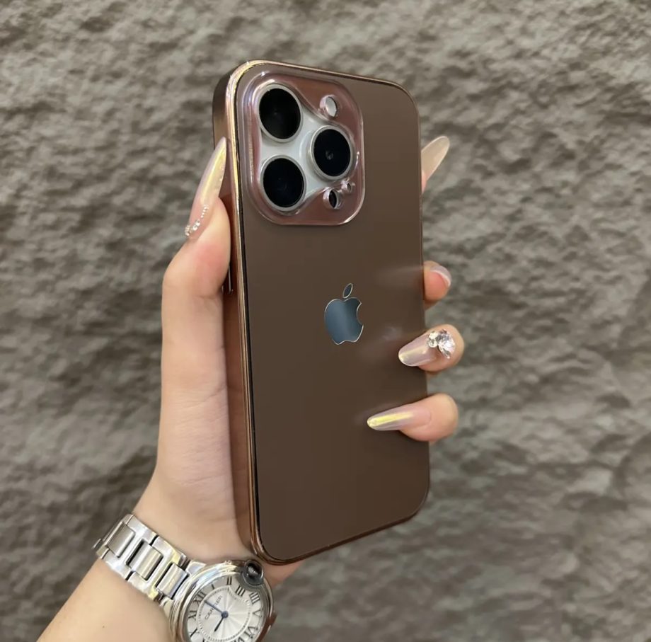 Space shell triangle lens case for iPhone