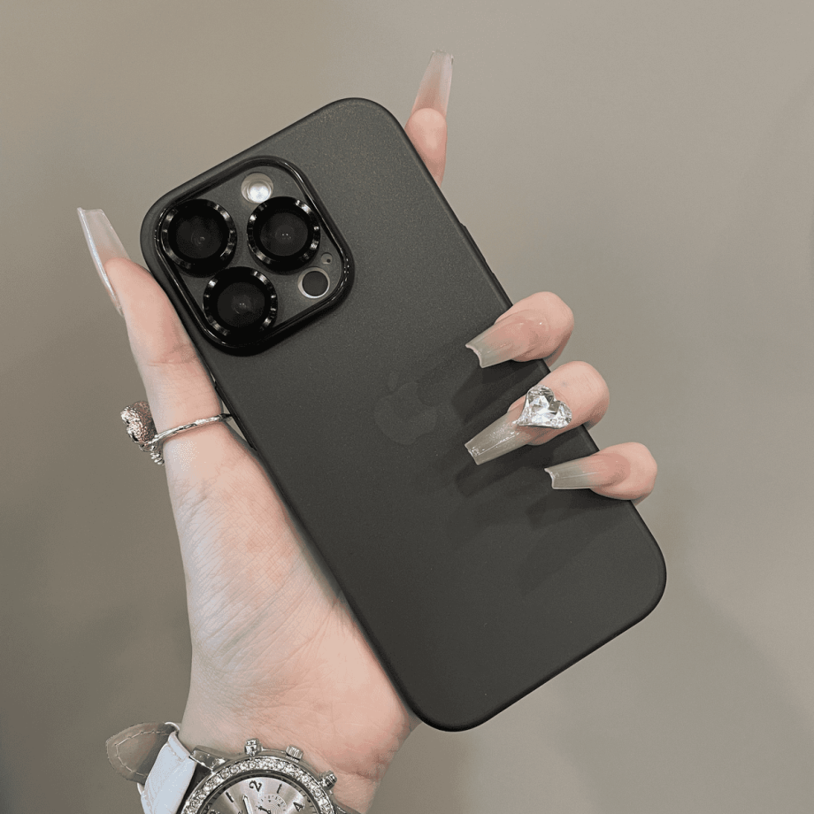 Ultra thin frosted lens protection case for iPhone