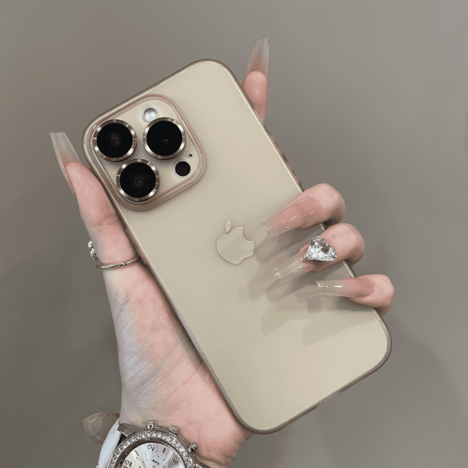 Ultra thin frosted lens protection case for iPhone