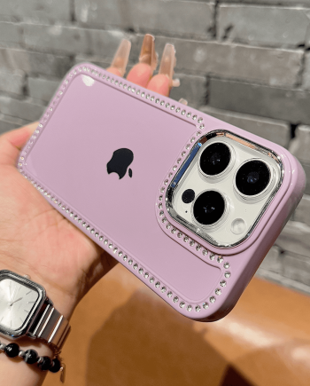 Electroplated large - hole diamond - embedded case for iPhone