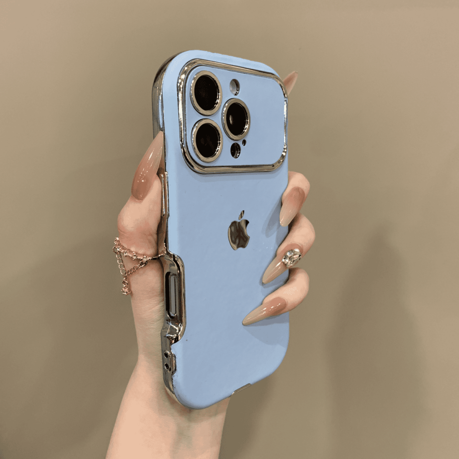 Large window leather patterned case for iphone