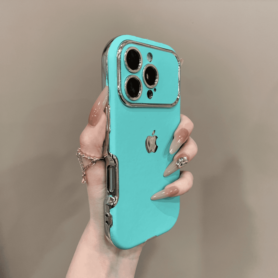 Large window leather patterned case for iphone