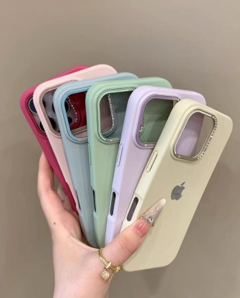 Advanced metal dot drill lens case for iPhone