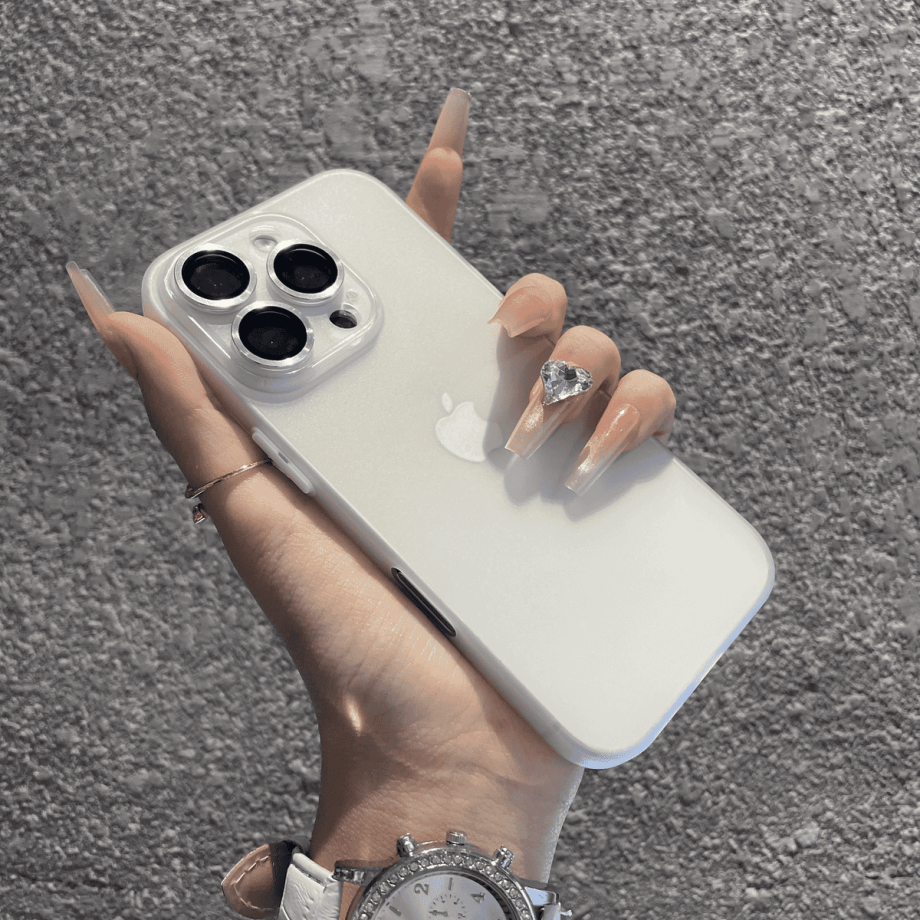 Ultra thin frosted lens protection case for iPhone