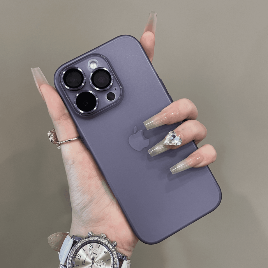 Ultra thin frosted lens protection case for iPhone