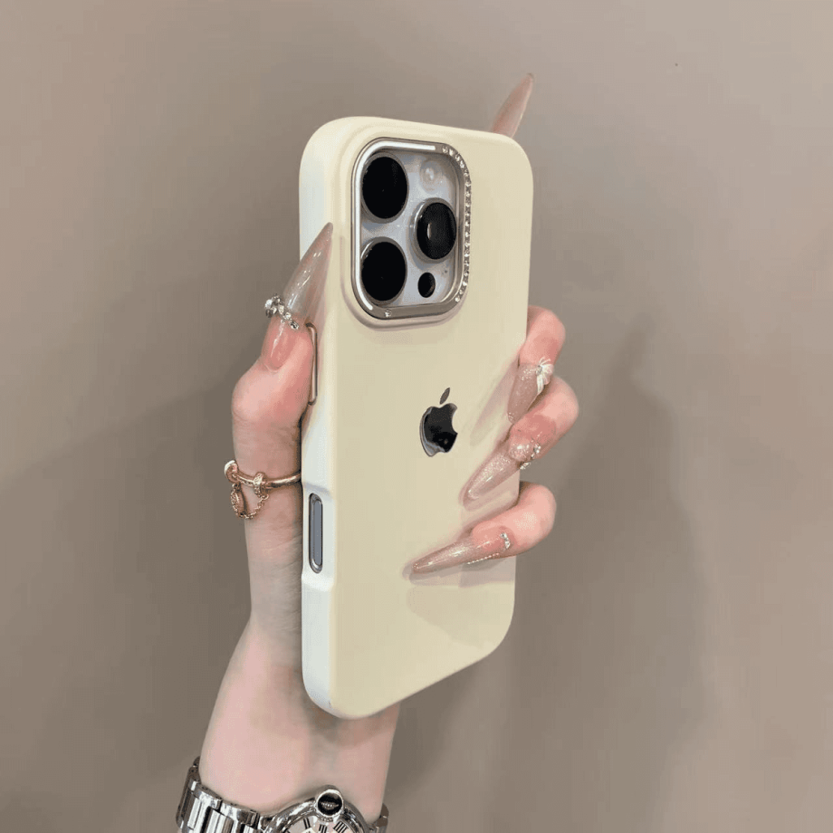 Advanced metal dot drill lens case for iPhone