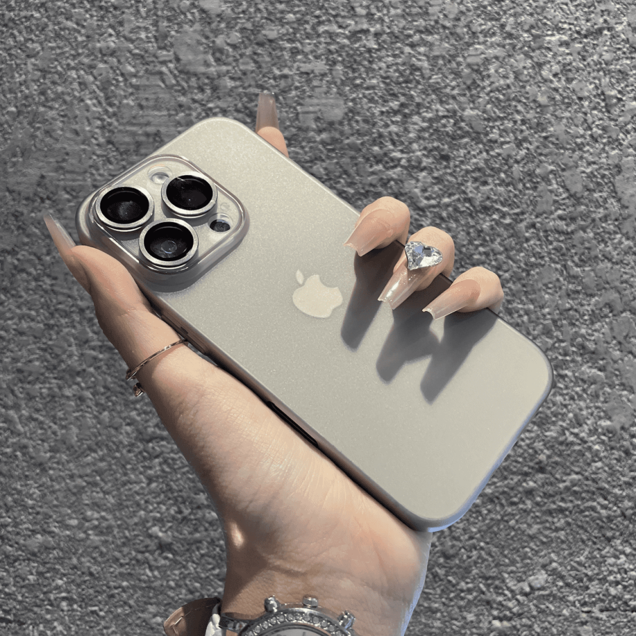 Ultra thin frosted lens protection case for iPhone
