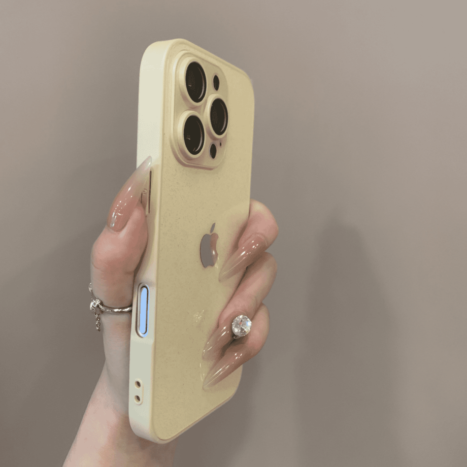 Glitter lens protection case for iPhone