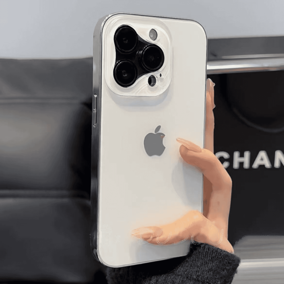 Space shell triangle lens case for iPhone