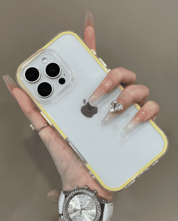 Candy colored border transparent case for iPhone