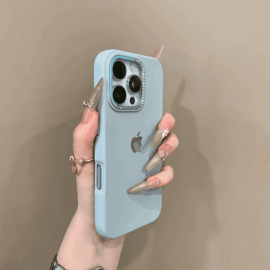Advanced metal dot drill lens case for iPhone