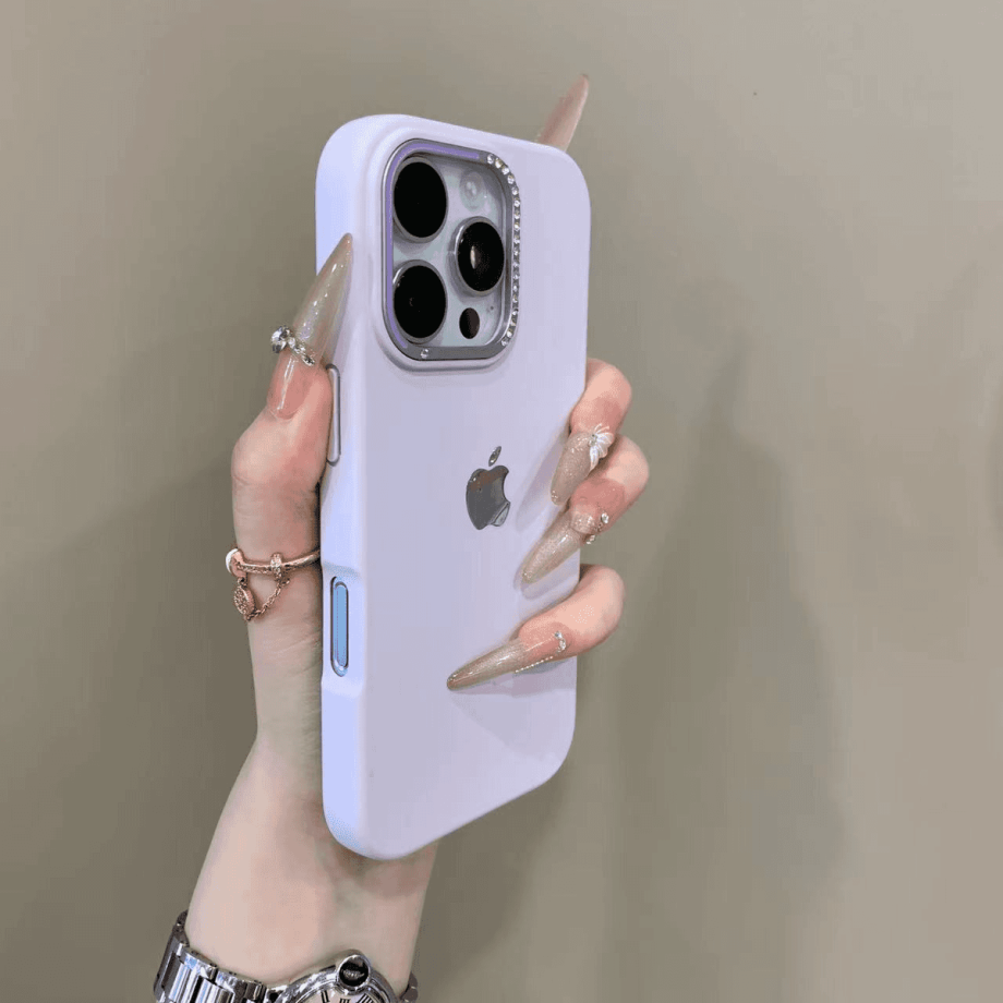 Advanced metal dot drill lens case for iPhone