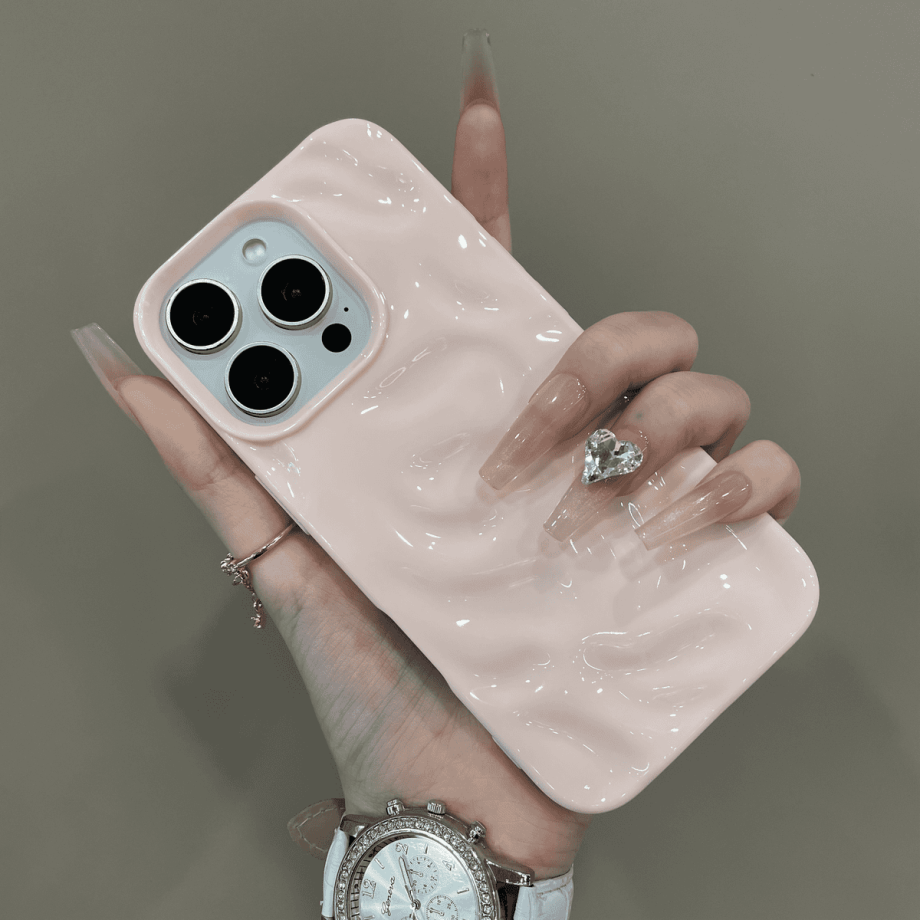 Pleated meteorite texture anti - drop phone case