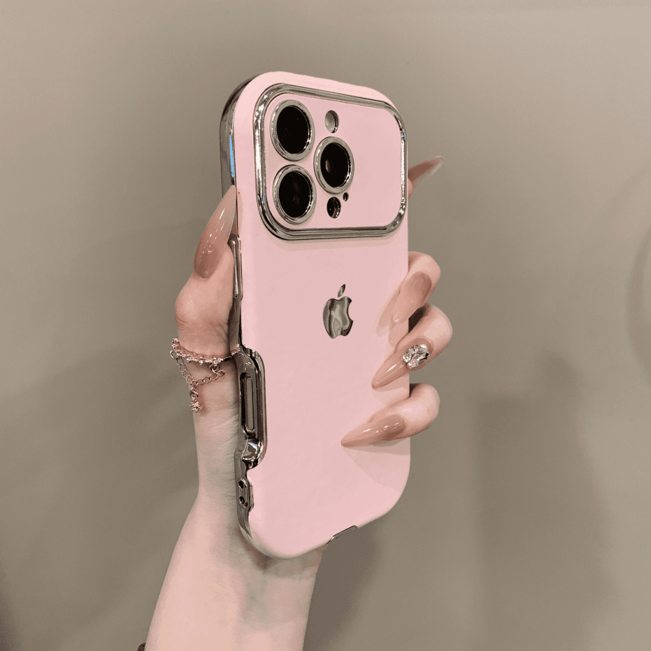 Large window leather patterned case for iphone