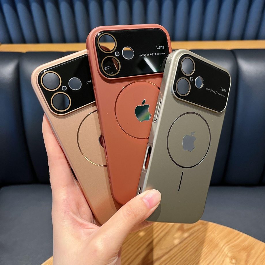 Metal magnetic skin absorbing frosted case for iPhone