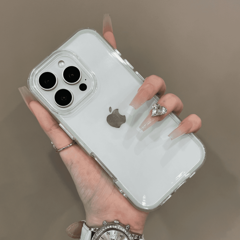 Candy colored border transparent case for iPhone
