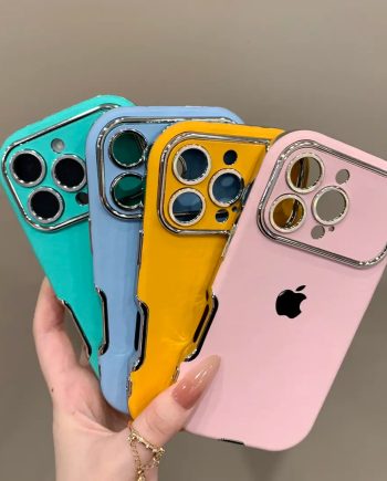 Large window leather patterned case for iphone