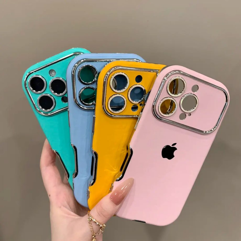 Large window leather patterned case for iphone