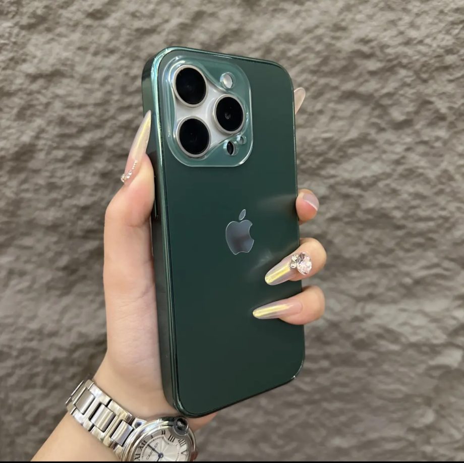 Space shell triangle lens case for iPhone